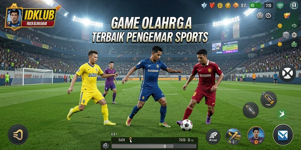 Screenshot gameplay IDKLUB menampilkan aksi olahraga yang mendebarkan.