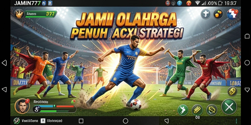 Tampilan gameplay menakjubkan dari JAMIN777 yang menunjukkan aksi olahraga seru.