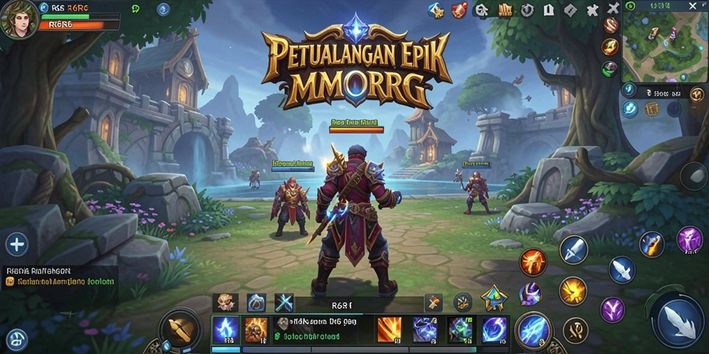 Screenshot R6R6 menampilkan aksi pertempuran dalam dunia MMORPG yang mengagumkan.