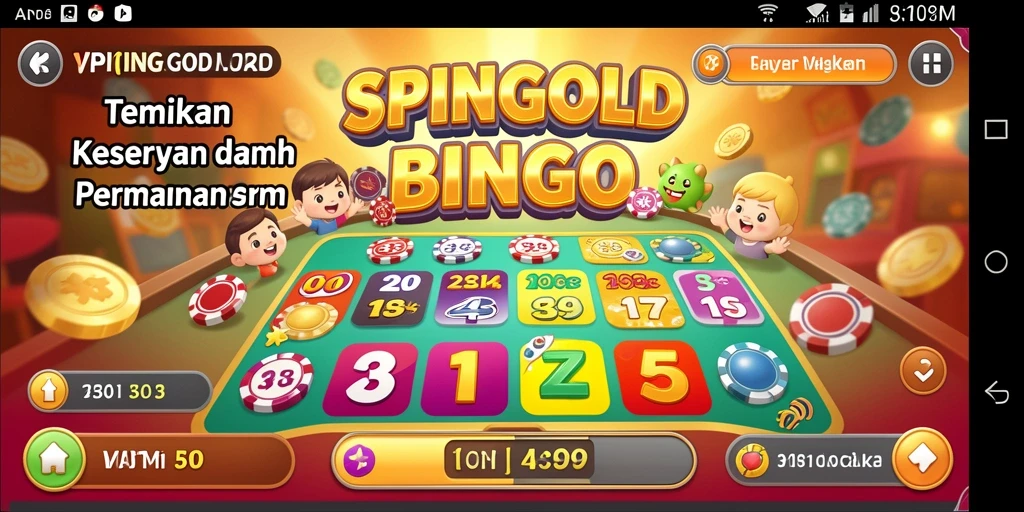 Tampilan gameplay SPINGOLD yang menarik dalam permainan Bingo.