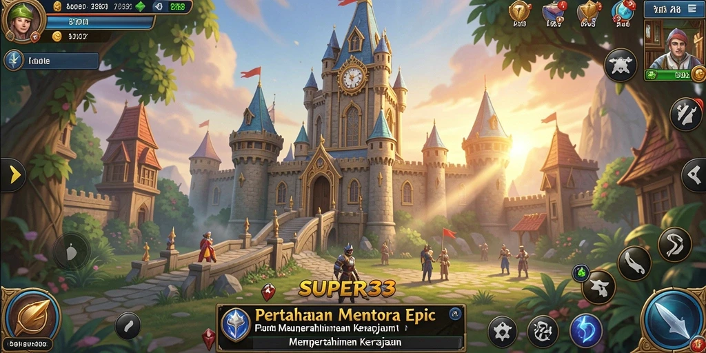 Gameplay SUPER33 menampilkan pertahanan menara yang strategis dan aksi yang mendebarkan.