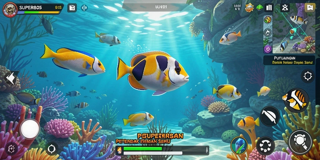 Tampilan gameplay SUPER805 yang seru dan penuh aksi Tembak Ikan.